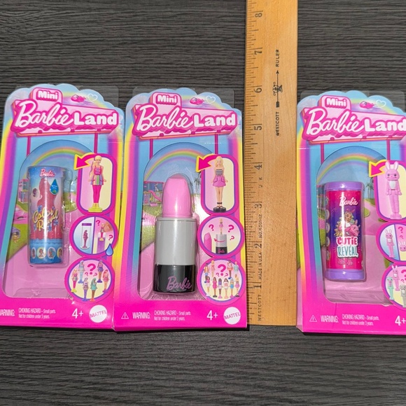 Mini Barbie Land Cutie Reveal + Pink Lipstick Reveal (pretend) + Color Reveal - Picture 1 of 8